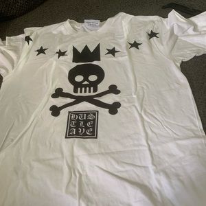 White Hustle Ave tee size medium mens. New no tags.